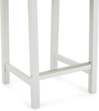 Amazon Basics Wooden Bar Stool with Backrest 24", White, Set of 2