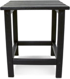 POLYWOOD Long Island 18" Side Table, Black