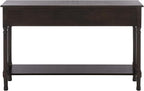 SAFAVIEH Home Collection - Landers Dark Chocolate Console Table with 3 Basket Drawers and 1 Shelf, Farmhouse Accent Entryway Table (CNS5711F)