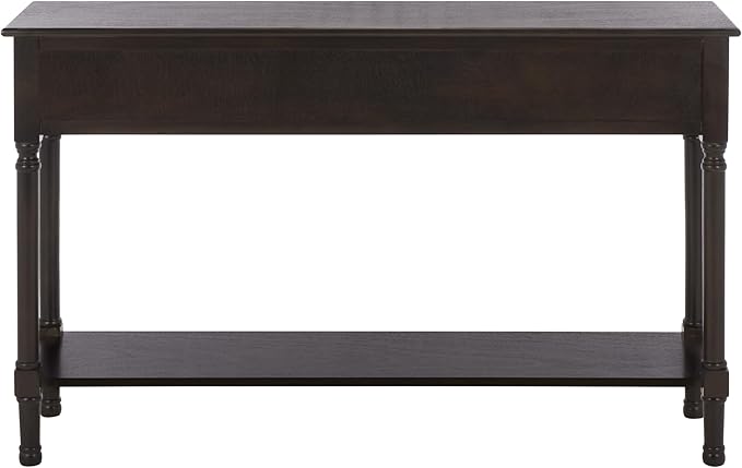 SAFAVIEH Home Collection - Landers Dark Chocolate Console Table with 3 Basket Drawers and 1 Shelf, Farmhouse Accent Entryway Table (CNS5711F)
