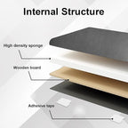 Upholstered Wall Mounted Headboard, 3D Soundproof Wall Panels Peel and Stick, Queen Size, Tufted, Dark Grey (9 Panels, 10" x 24")