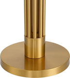 Possini Euro Design Granview Mid Century Modern 66" Tall Standing Floor Lamp with Glass Table USB Port Gold Metal Warm Brass Finish Living Room Bedroom House Reading Office Home Decor Entryway