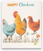 SWEDEdishcloths - Cellulose Sponge Dish Towels - Mixed Set of 6 (One of Each Design) Chickens Swedish Dish Cloths