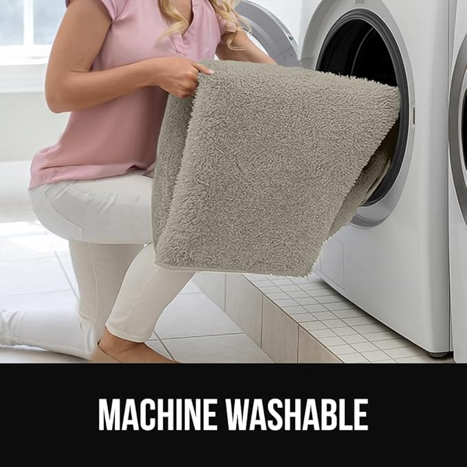 GORILLA GRIP Slip Resistant Soft Washable Stain Resistant Area Rug, 5x7, Plush Thick Carpet for Nursery, Bedroom, Living Room, Non-Shedding Floor Rugs, Kid and Pet Friendly, Baby Home Decor, Taupe