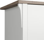 Bush Furniture Salinas 2 Drawer Lateral File Cabinet in Shiplap Gray and Pure White, Home Office Storage Solution, Organizer with Drawers for Workspace, Filing Unit