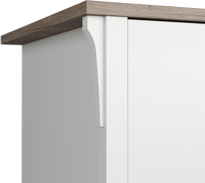 Bush Furniture Salinas 2 Drawer Lateral File Cabinet in Shiplap Gray and Pure White, Home Office Storage Solution, Organizer with Drawers for Workspace, Filing Unit