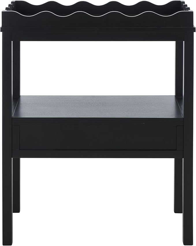 SAFAVIEH Home Collection Darlyn Matte Black 1-Drawer Rectangle Accent Table