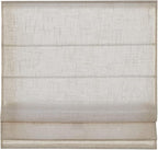 Madison Park Kyler Cordless Roman Shades - Single Panel, Lightweight Linen Blend Fabric, Natural Design, Easy Installation, Light Filtering Window Blind, Bedroom, Living Room Decor 27"W x 64"H Natural