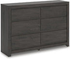 Signature Design by Ashley Parlayon Casual 6-Drawer Dresser with Safety Stop, Gray