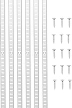 VEVOR Shelf Pilaster, 72.7-inch 20 Pack, Adjustable Shelf Brackets Steel Mortise Mount Pilaster Strip Standards with 140 Screws, Suitable for Wall Shelving System Cabinet Closet Organization