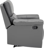 MINCETA Recliner Chairs,Modern 5" Wall Hugger Nursery Recliner with Overstuffed Arm and Back for Living Room,PU Leather in Gray