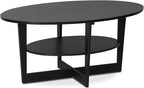Furinno Oval Coffee Table, Walnut