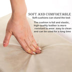 latifolia Small Shoe Bench, Solid Wood Bench with Cushion, 2 Tier Shoe Storage Organizer for Entryway(Nature,17.71''L)