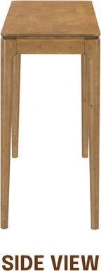 NTC Mingle 47-Inch Console Table, Modern Solid Wood Entryway Table with Hidden Drawer, Waterproof & Heat Resistant, Narrow Table for Hallway, Living Room & Foyer, Teak Look