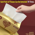 10 Packs Soft Small Facial Tissue, Disposable Facial Napkin, Wood Pulp Fiber Material NOT COTTON, Facial Towel, White Facial Paper Tissue, 4-Ply, 10 Pack, 280 Sheets per Pack, 2800 Sheet In Total