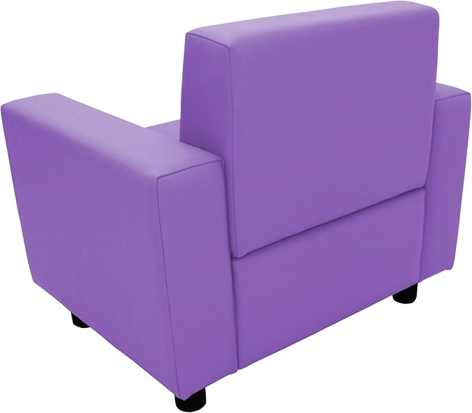 Factory Direct Partners SoftScape Inspired Playtime Classic Reading Chair, Children's Commercial-Grade Upholstered Furniture for Home, Daycare, Preschool, Library; Comfy Modern Design - Lavender