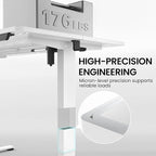 Veken 55 x 28 Inch Electric Standing Desk with Adjustable Height, Sit to Stand Computer Table for Study, Work or Gaming, Home Office Desk White