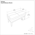 SIMPLIHOME Carlson 45-inch Wide Vegan Faux Leather Ottoman Bench in Distressed Saddle Brown with Solid Wood Frame for Living Room, Entryway, or Bedroom