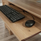 Sauder Miscellaneous Office Computer Desk with Drawers, Timber Oak Finish