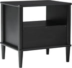 Walker Edison Modern 1-Drawer Nightstand, 20 Inch, Black 20-Inch