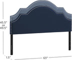 Hillsdale, Cynthia Upholstered Full/Queen Adjustable Headboard, Navy
