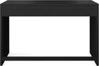 Martha Stewart Kayden Home Office Modular Desk with 2 Drawers in Black with Oil Rubbed Bronze Hardware