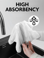 Fantasticlean Microfiber Cleaning Cloth Roll -90 Pack, Tear Away Microfiber Towels, 12" x 12", Reusable, Washable, Scratch Free, Ultra Absorbent Dishcloth for Car, Home Supplies, Pet, Kitchen (White)