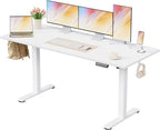 Homall Height Adjustable Electric Standing Desk, Memory Stand up Desk with Headphone Hook, Home Office Desks with Splice Board