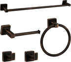 5 Piece Antique Bathroom Hardware Accessories Set Oil Rubbed Bronze,24 Inch Towel Bar Set,Towel Rack Set,Bathroom Towel Holder Set