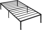 Amazon Basics Metal Bed Frame, Non-Foldable Platform Bed, Easy Assembly, Twin, 39W x 75L x 14H in, Black