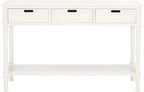 SAFAVIEH Home Collection Landers Distressed 3-Drawer Console Table CNS5711A, Distrssed White