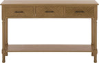 SAFAVIEH Home Collection - Peyton Desert Brown Console Table with 3 Drawers and 1 Shelf, Farmhouse Accent Entryway Table (CNS5705G)