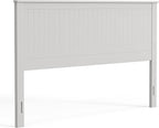 Glenwillow Home Campagne Wood Panel Headboard in White - King Size