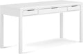 SIMPLIHOME Hollander Desk - 60-Inch Wide Solid Wood Writing Desk in White, Contemporary Home Office Computer Table for Workspace or Study with 2 Drawers and Flip-Down Keyboard Tray