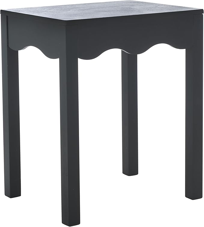 SAFAVIEH Home Collection Lilith Matte Black Square Wave Accent Table