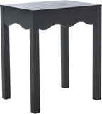 SAFAVIEH Home Collection Lilith Matte Black Square Wave Accent Table