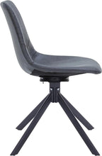LeisureMod Markley Swivel Leather Dining Side Chair with Durable Iron Legs – Comfortable Accent Chair for Kitchen, Dining Room, or Office Set of 4