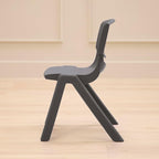 Stackable School Chairs, 12", Kids Furniture, Grey, 4-Pack