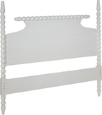OSP Home Furnishings Spindle Design Cottage Style Headboard, 80.5W x 58.75H inches, Sandcastle Antique White Finish, King Size