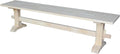 Solid Parawood Trestle Bench Unfinished 72", Kitchen/Dining Furniture, Sturdy & Reliable, Paint or Stain in Any Color, 450 lb Capacity, Entryway, Living Room, Family Room, Breakfast Nook, Unfinished