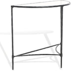 SAFAVIEH Couture Collection Isabellina Black & Clear Glass Half Moon Console Table