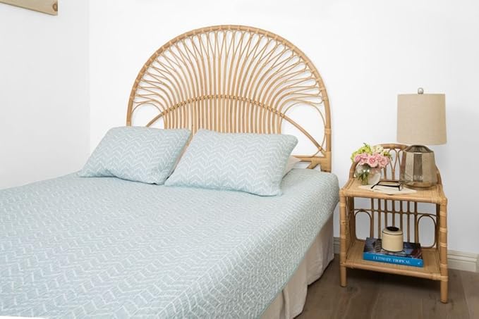 KOUBOO Rattan Loop Headboard, Queen, Natural