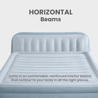 Intex 64449ED Dura-Beam Deluxe Plush Air Mattress with Headboard: Fiber-Tech - Queen Size - Built-in Electric Pump - 18in Bed Height - 600lb Weight Capacity