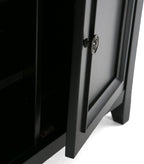 SIMPLIHOME Amherst Solid Wood Universal TV Media Stand, 54 Inch Wide, Transitional, Living Room Entertainment Center, Storage Cabinet and Shelves, for Flat Screen TVs up to 60 Inches in Black