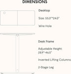 SANODESK Electric Standing Desk 55x24 Inch Height Adjustable Stand Up Desk Home Office Computer Workstation Sit Stand Home Office Desk with Splice Board (Black Frame + Black Top)
