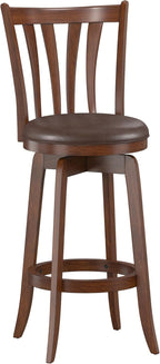 Hillsdale 29.5" Savana Wood Swival Bar Height Stool, Cherry