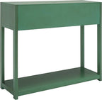 SAFAVIEH Home Collection Sadie Contemporary Turquoise Green 2-Drawer Console Table (Fully Assembled)