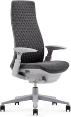 Haworth Fern Ergonomic Office Chair – Stylish and Innovative Desk Chair with Digital Knit Finish - Without Lumbar Support (Heathered Grey)