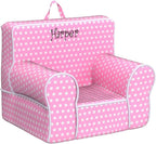 DIBSIES Personalized Creative Wonders Toddler Chair - Ages 1.5 to 4 Years Old (Pink Polka Dots)
