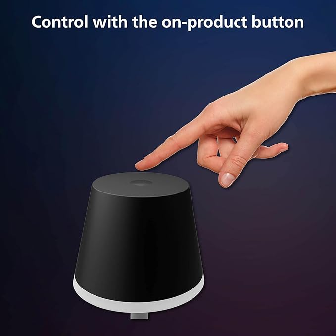 Philips Hue Go Smart Portable Table Lamp, 1 Pack, Black, White and Color Ambiance LED Color-Changing Light, Smart LED Lamp for Indoor and Outdoor Use, Control with Hue App or Voice Assistant